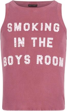 Dsquared2 Ribgebreide mouwloze top met ronde hals - Heren - Tops zonder mouwen - Roze - XL - Tops