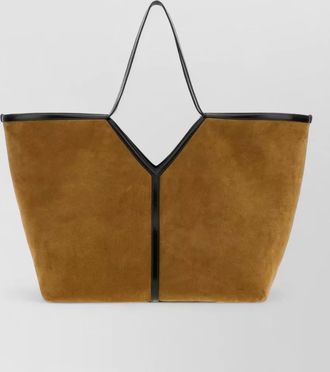 Saint Laurent y suede leather tote bag