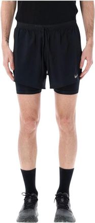 Nike Stride Hybrid 5in Running Shorts - Sport - Hombre - Negro - S