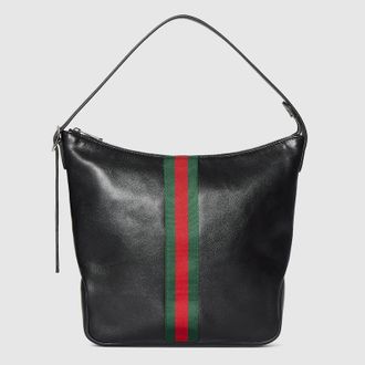 Gucci Lunetta Medium Crossbody Bag, Black, Leather