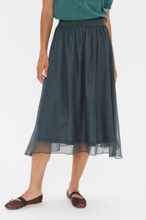 Saint Tropez Midirock SAINT TROPEZ CoralSZ Skirt, Damen, Gr. XXL (44), urban chic, Web, Obermaterial: 100% Polyester, unifarben, regular fit wadenlang, R&ouml;cke Midir