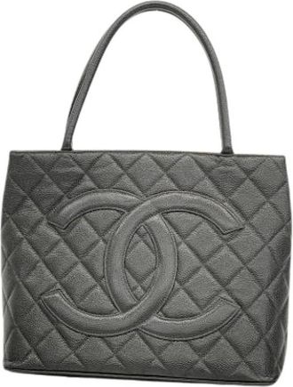 Chanel Pre-owned Tote Bags, female, Black, Size: ONE SIZE Pre-owned Tote Bag