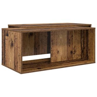 vidaXL Juego De Mesas De Centro 2 Pcs Madera Vieja Vidaxl