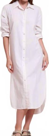 Sundry Midi Easy Shirt Dress In White