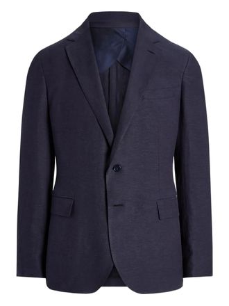 Ralph Lauren Purple Label textured single-button blazer - men - Linen/Flax/Silk - 42 - Blue