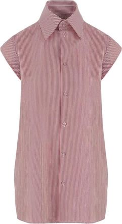 ARMARIUM Shirts, female, Red, 2XS, Malik Sleeveless Striped Shirt