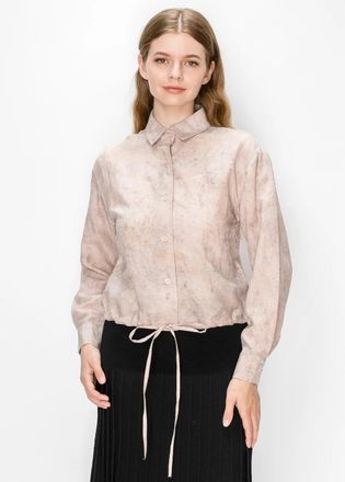 YAL New York Marbled Pink Long Sleeve Shirt