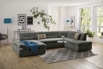Inosign Wohnlandschaft »Avesa U-Form« Wahlweise mit Armteilverstellung und Bettfunktion, B/T/H: 355/216/80cm
