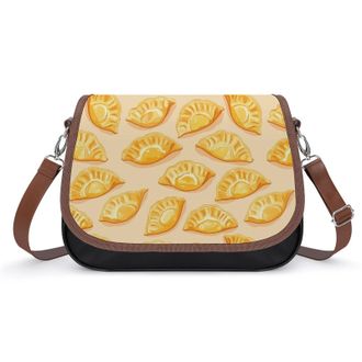 Generic Dumplings Food Pattern Womens Crossbody Bag Fashion Shoulder Handbags Message Tote Bag with Adjustable Strap