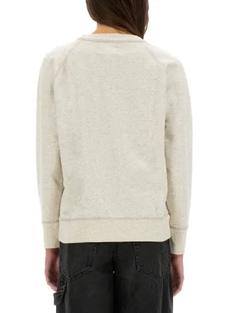 Isabel Marant Cotton Regular Fit Sweatshirt - Powder