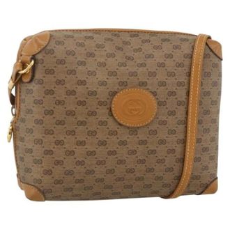 Gucci Pre-owned Shoulder Bag - Dames - Pre-owned - Bruin - Maat: ONE Size Leer