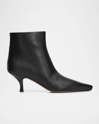 PARIS TEXAS 60mm Rose Snake-Printed Leather Ankle Boots