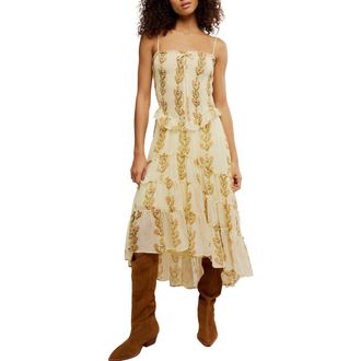 Free People Alejandra Smocked Bodice Tiered Sundress in Cloud Combo at Nordstrom Rack, Size X-Large