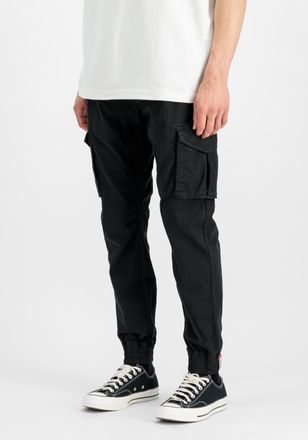 Alpha Industries Cargohose ALPHA INDUSTRIES Cotton Twill Jogger, Herren, Gr. XXL, Normalgr&ouml;ssen, schwarz, Obermaterial: 98% Baumwolle, 2% Elastan; Futter: 100% Baumwol