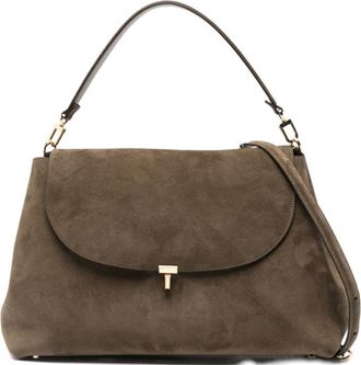 Toteme T-Lock Suede Leather Tote Bag