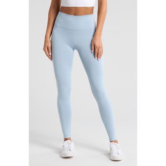 Zella High Waist Fleece Lined Leggings in Blue Fog at Nordstrom Rack, Size Small