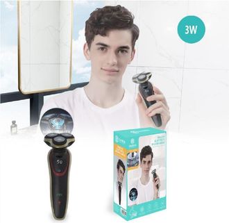 Trade Shop Trade Shop - Rasoio Elettrico Ricaricabile 3 Testine 5d Barba Uomo Impermeabile 3watt Tx-9811