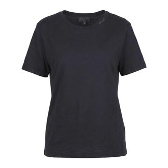 Dondup T-Shirts, female, Black, Size: S Cotton T-shirt