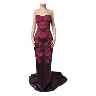 Dolce & Gabbana Floor Length Gown - female - Dolce & Gabbana - Gowns - Purple - S - Dresses