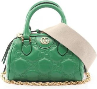Gucci Pre-owned Mini Bags, female, Green, Size: ONE SIZE Pre-owned Mini Leather Bag