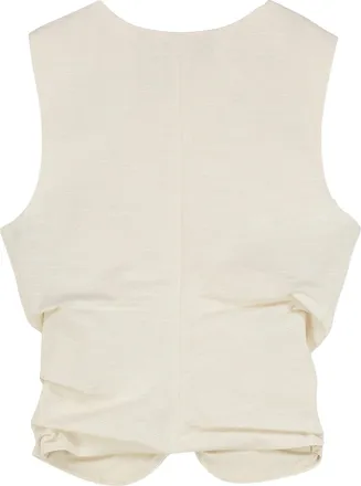 Versace Jeans Couture Womens Cotton Top Cloud Dancer Tops