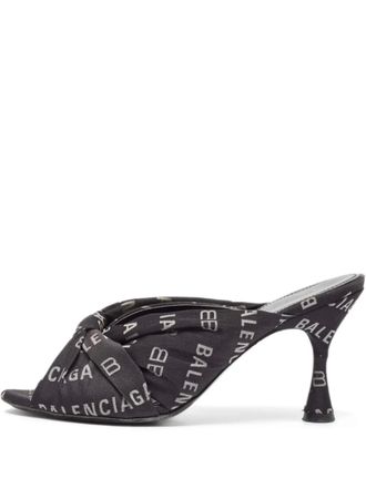 Balenciaga 80 mm Drapy sandalen - Zwart