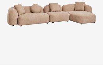 Sklum Sklum - Divano modulare con chaise longue destra a 3 pezzi in ciniglia Coco