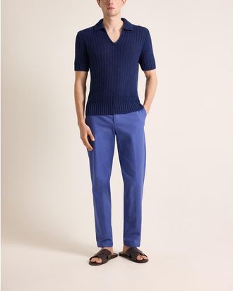 Orlebar Brown Ray Relaxed Tailored Fit Twill Trousers in Nightfall Blue at Nordstrom, Size 34