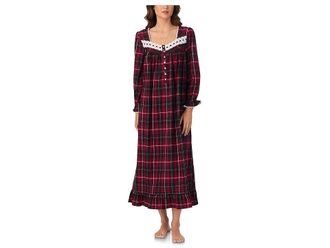 Eileen West Cotton Flannel 50 Ballet Nightgown Womens Clothing Red Plaid : MD