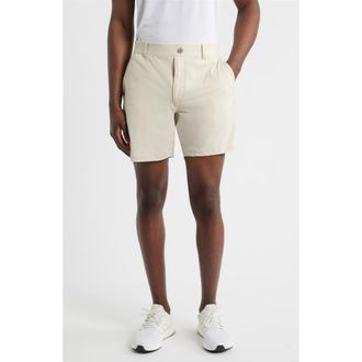 Johnnie-O Fusionn Stretch Nylon Chino Shorts in Stone at Nordstrom, Size 35