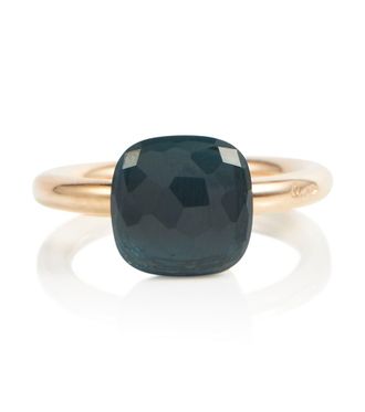 POMELLATO Nudo 18kt rose and white gold ring with topaz