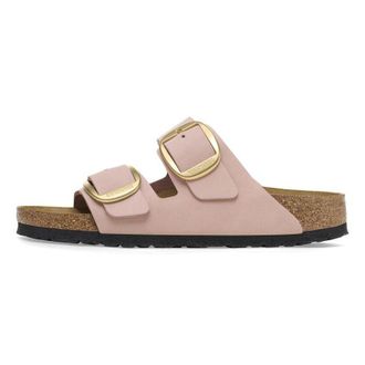 Birkenstock (WMNS) Birkenstock Arizona Big Buckle Nubuck Leather Narrow Fit Sandals Soft Pink 1026583