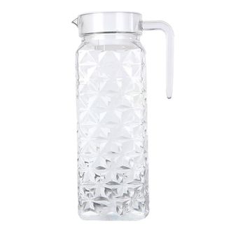 OEM Pitcher Acr&iacute;lico - 1 1 L - Para T&eacute; Helado Y Jugos - Resistente A Impactos - 0 A 70 &deg;c - Con Boquilla Y Asa - Blanco