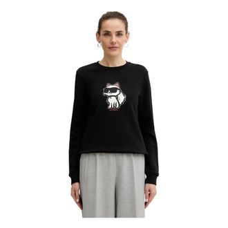 Karl Lagerfeld Sweatshirts - Dames - Sweatshirts - Zwart - M - Hoodies & sweatvesten