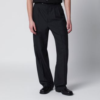Namacheko Grey textured wool trousers
