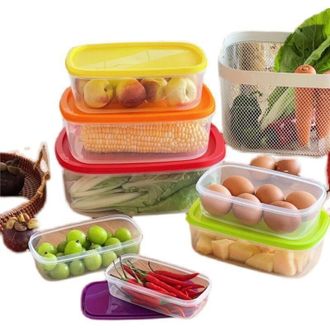 OEM Juego De 7 Recipientes Para Almacenar Alimentos, Recipientes De Pl&aacute;stico, Sin Bpa, Aptos Para Microondas, Lavavajillas Y Refrigerador - Crezuo