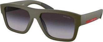 Prada Verloop Grijs Zonnebril PS 04Zs - unisex - Zonnebrillen - Groen - 56 MM - Accessoires