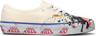 Vans Schoenen, Heren, Beige, 40 1/2 EU, Canvas Paint Authentic Witte Schoenen