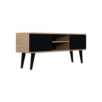 Les Tendances Mueble Tv 120 Cm Toronto - Negro Y Madera