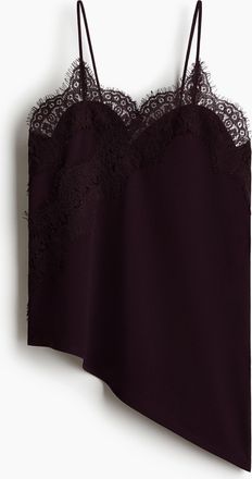 H&M Tr&auml;gertop mit Spitze - Purple