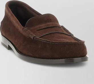 Churchs rowley suede loafers penny strap round toe