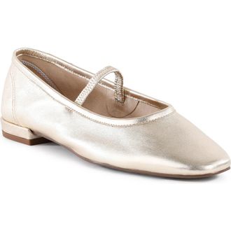 Seychelles Sweetheart Mary Jane Flat in Light Gold at Nordstrom Rack, Size 7.5