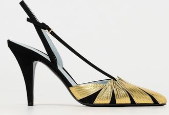 Valentino Garavani Slingback Folie Foliage Valentino Garavano in camoscio e pelle laminata