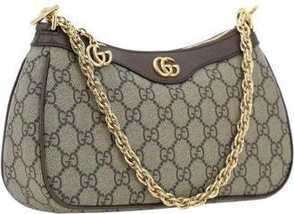 Gucci Womens Brown Cotton Shoulder Bag