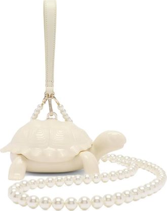 Simone Rocha Clutch Turtle con perle sintetiche - Toni neutri