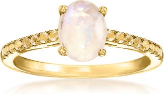 Ross-Simons Moonstone Birthstone Ring in 18kt Gold Over Sterling