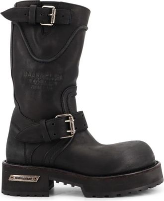 Balenciaga Venom Leather Boots - Dames - Hoge Laarzen - Zwart - 37 EU - Leer - Schoenen