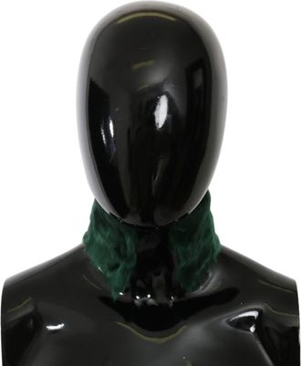 Dolce & Gabbana Dames sjaal van groen bont aan de hals kraag en omslagdoek lamsvel