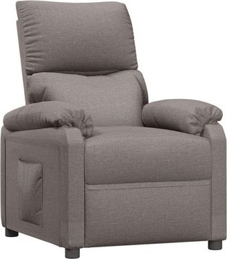 vidaXL Sill&oacute;n Reclinable De Tela Gris Taupe Vidaxl