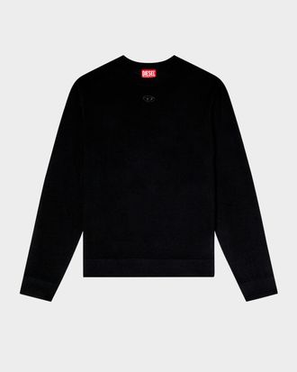 Diesel Men & apos;s K-Valiam Cutout Logo Crewneck Sweater